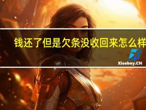 钱还了但是欠条没收回来怎么样办