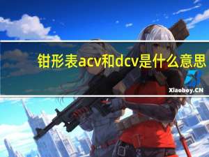 钳形表acv和dcv是什么意思