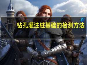 钻孔灌注桩基础的检测方法