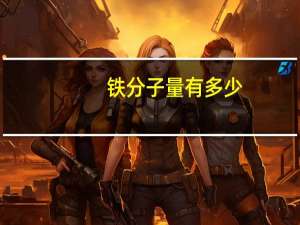 铁分子量有多少（铁分子量）