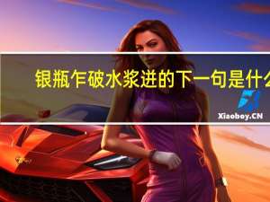 银瓶乍破水浆迸的下一句是什么