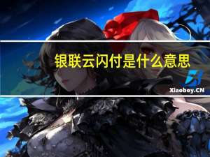 银联云闪付是什么意思