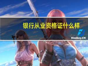 银行从业资格证什么样
