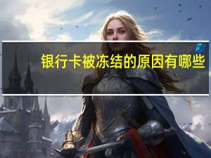 银行卡被冻结的原因有哪些