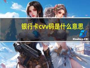银行卡cvv码是什么意思（银行卡cvv码是什么意思）