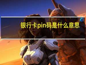 银行卡pin码是什么意思