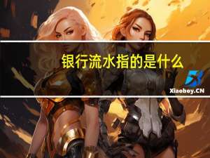 银行流水指的是什么