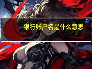 银行账户名是什么意思