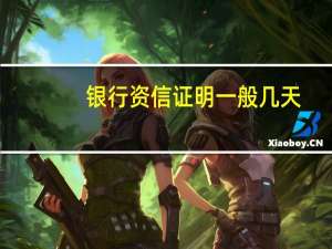 银行资信证明一般几天（银行资信证明）