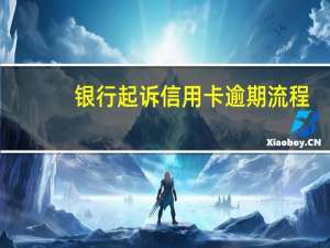 银行起诉信用卡逾期流程