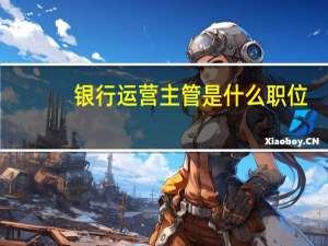 银行运营主管是什么职位