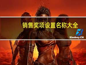 销售奖项设置名称大全（销售团队奖项设置名称）