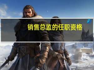 销售总监的任职资格