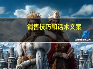 销售技巧和话术文案
