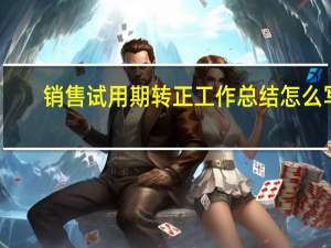 销售试用期转正工作总结怎么写