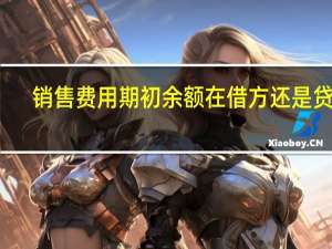 销售费用期初余额在借方还是贷方