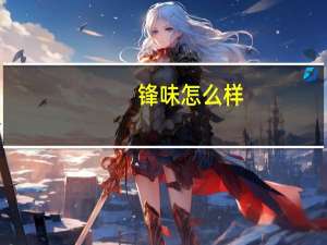 锋味怎么样