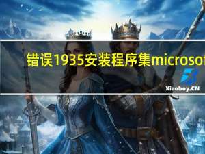 错误1935安装程序集microsoft.MSXML2