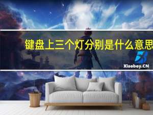 键盘上三个灯分别是什么意思