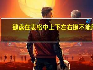 键盘在表格中上下左右键不能用（右键不能用）