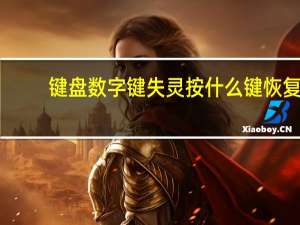 键盘数字键失灵按什么键恢复（键盘数字键失灵）
