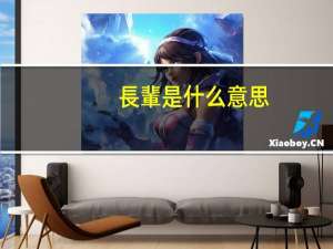 長輩是什么意思