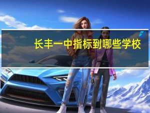 长丰一中指标到哪些学校