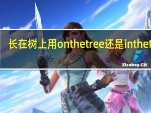 长在树上用on the tree还是in the tree