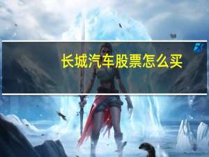 长城汽车股票怎么买