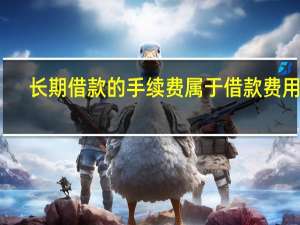 长期借款的手续费属于借款费用吗
