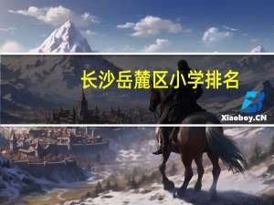 长沙岳麓区小学排名