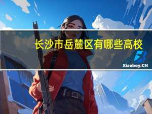 长沙市岳麓区有哪些高校