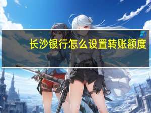 长沙银行怎么设置转账额度