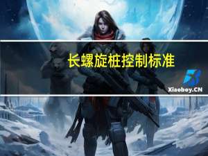 长螺旋桩控制标准