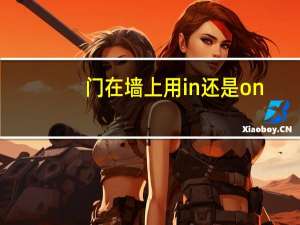 门在墙上用in还是on
