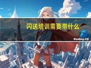 闪送培训需要带什么