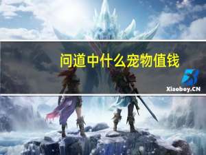 问道中什么宠物值钱
