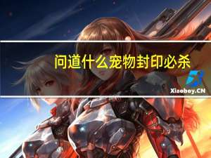 问道什么宠物封印必杀