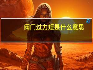 阀门过力矩是什么意思