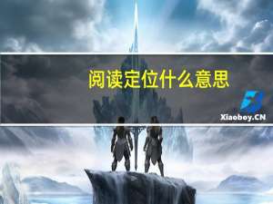 阅读定位什么意思