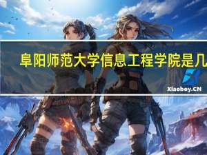 阜阳师范大学信息工程学院是几本