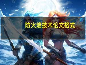 防火墙技术论文格式