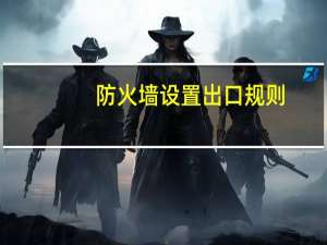 防火墙设置出口规则（防火墙设置在哪里）
