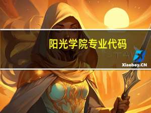 阳光学院专业代码
