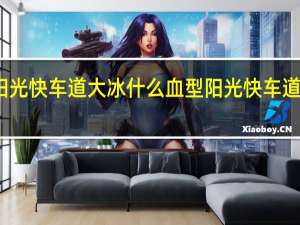 阳光快车道大冰什么血型 阳光快车道主持人
