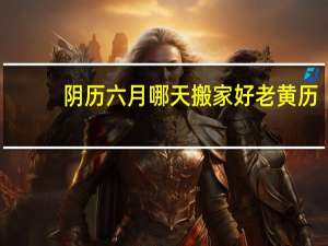 阴历六月哪天搬家好老黄历