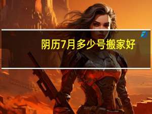 阴历7月多少号搬家好