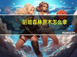 阴暗森林原木怎么拿