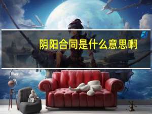 阴阳合同是什么意思啊（阴阳合同是什么意思）