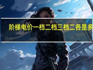 阶梯电价一档二档三档二各是多少